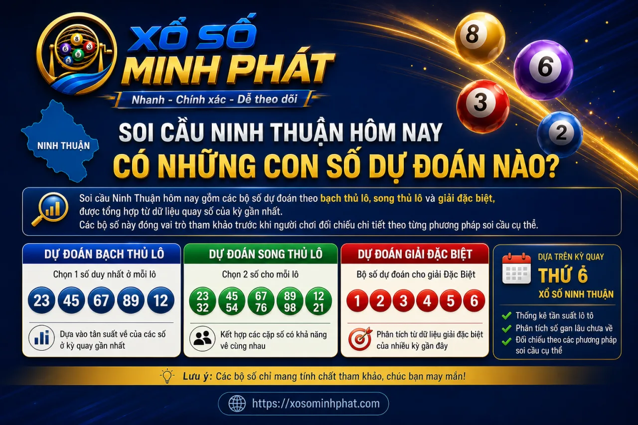 Soi cầu Ninh Thuận hôm nay có những con số dự đoán nào