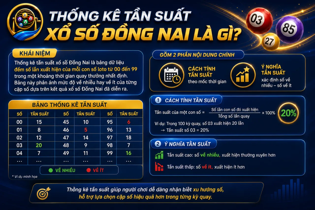 Thống kê tần suất xổ số Đồng Nai