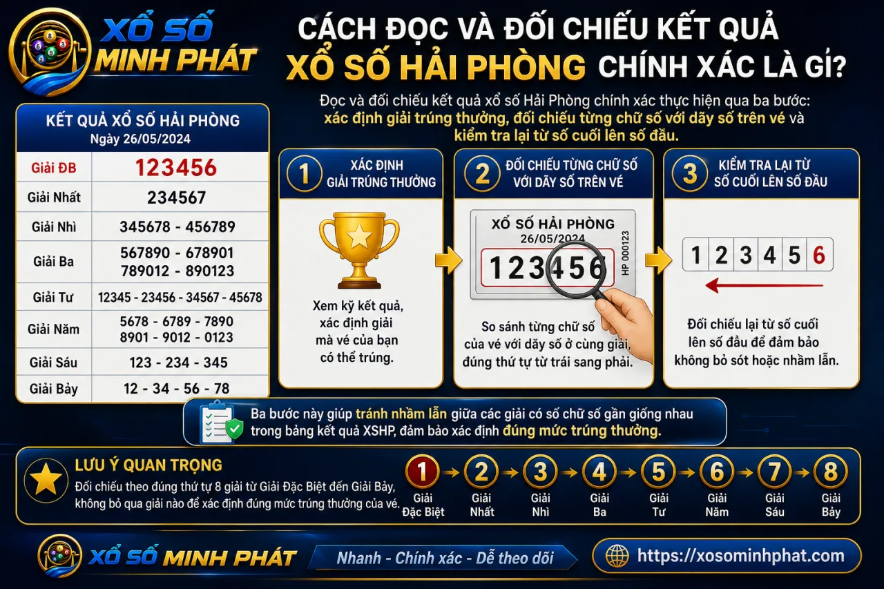 đọc và đối chiếu kết quả xổ số Hải Phòng chính xác
