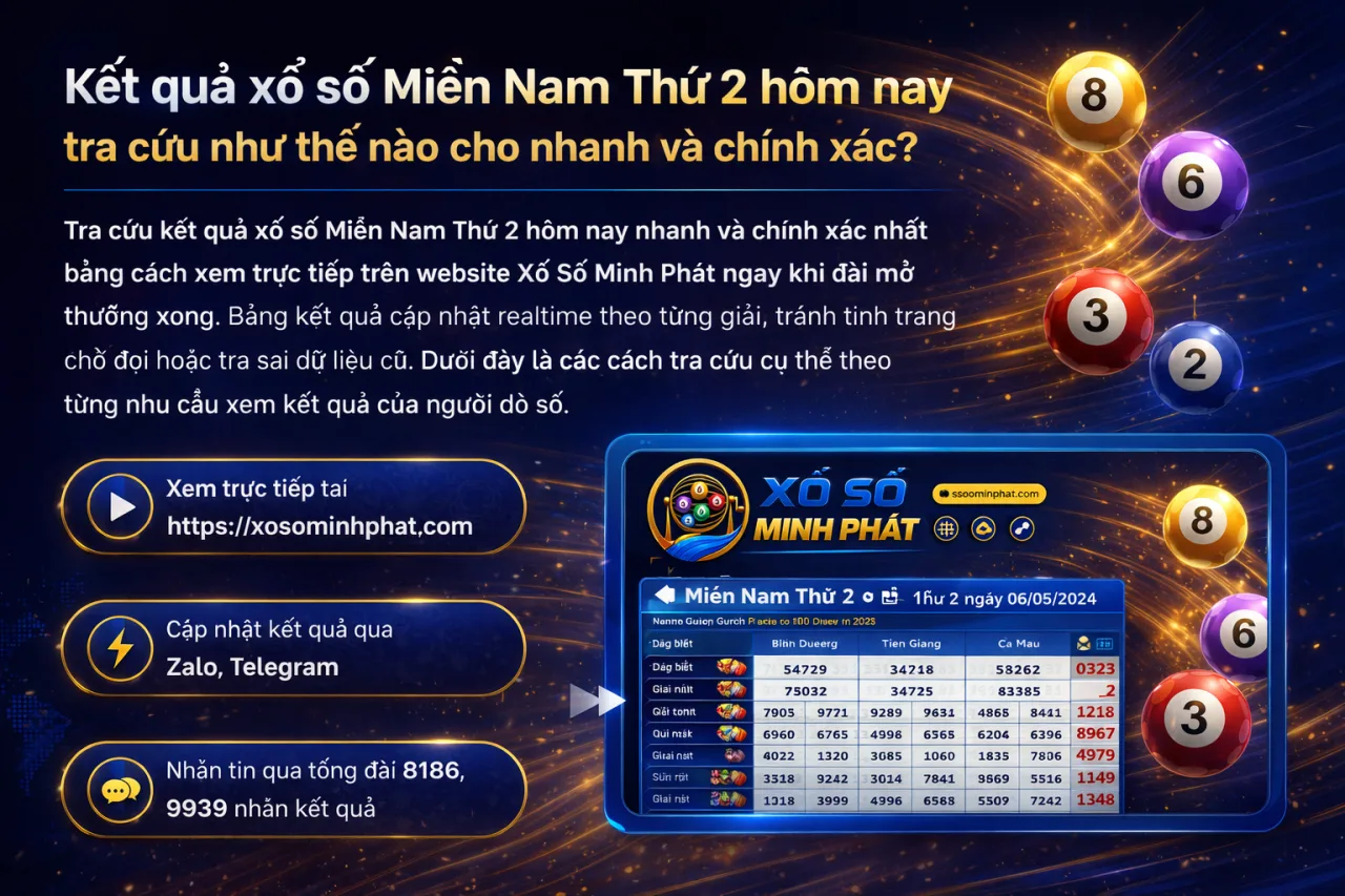 Kết quả xổ số Miền Nam Thứ 2 hôm nay tra cứu như thế nào cho nhanh và chính xác