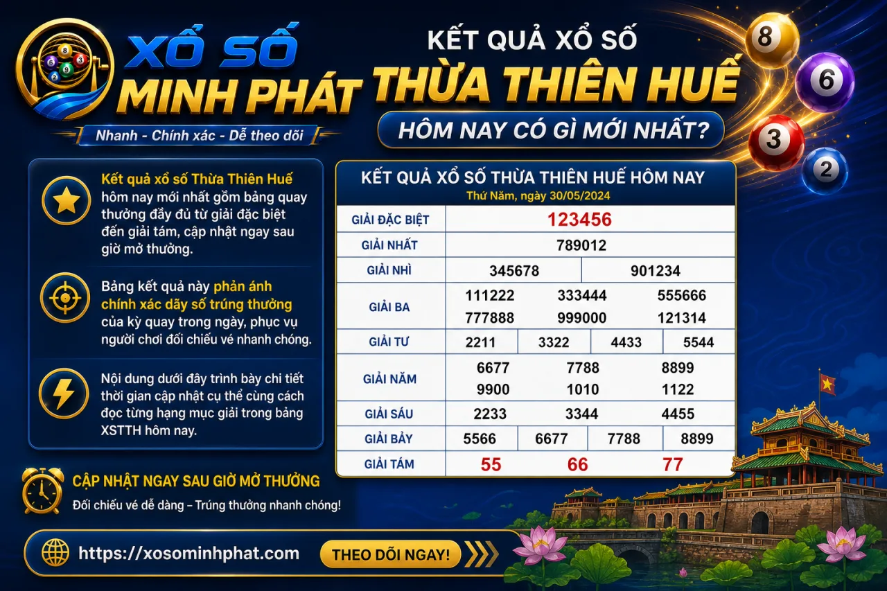 Kết quả xổ số Thừa Thiên Huế hôm nay có gì mới nhất