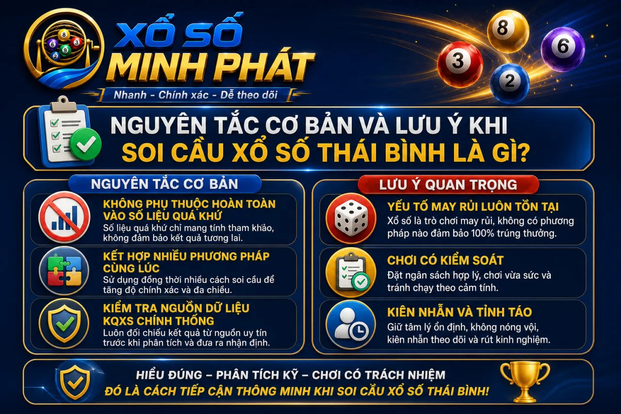 Nguyên tắc cơ bản và lưu ý khi soi cầu xổ số Thái Bình