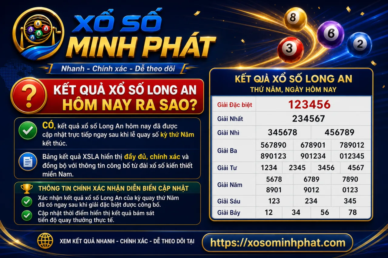 Kết quả xổ số Long An hôm nay