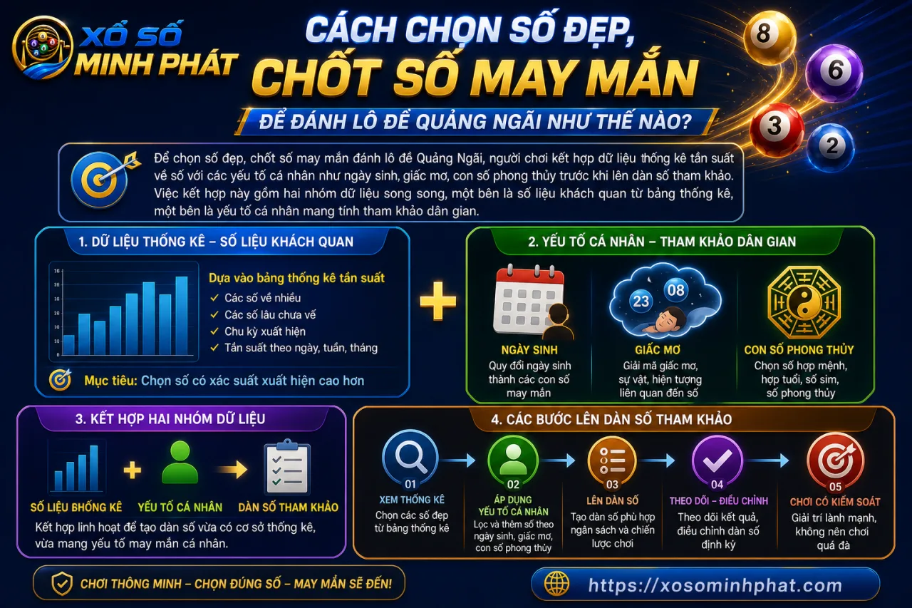 chọn số đẹp, chốt số may mắn để đánh lô đề Quảng Ngãi