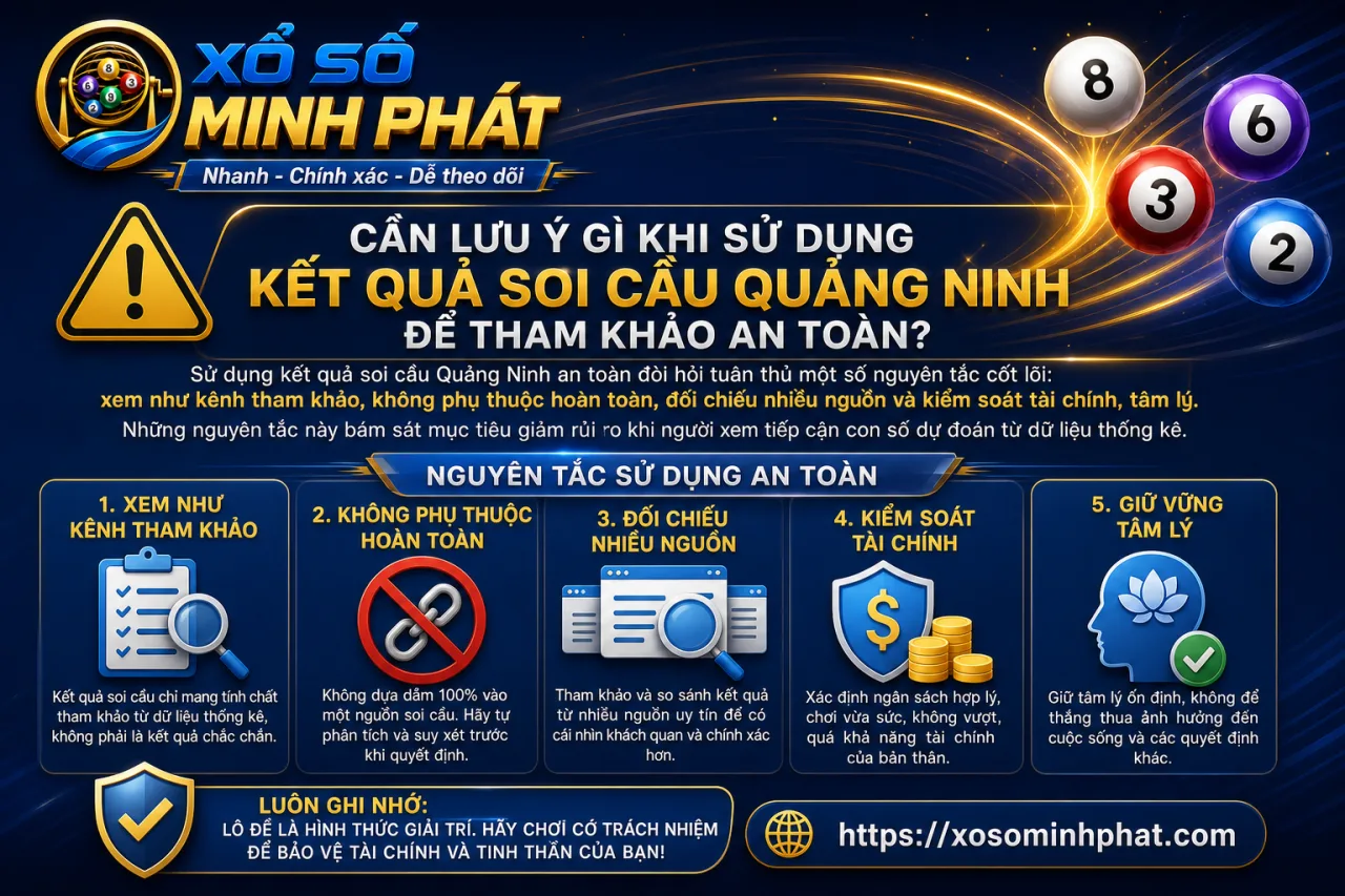 Cần lưu ý gì khi sử dụng kết quả soi cầu Quảng Ninh để tham khảo an toàn
