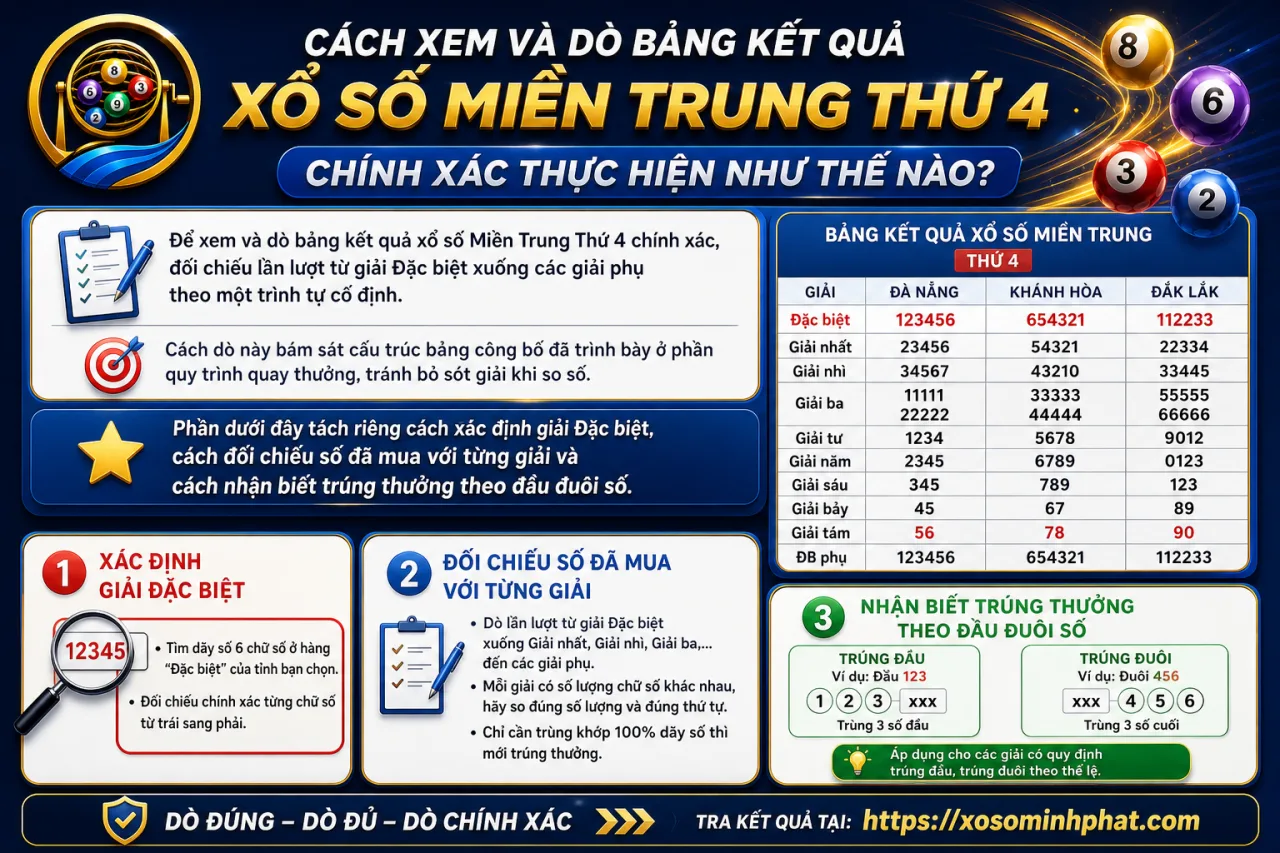 xem và dò bảng kết quả xổ số Miền Trung Thứ 4 chính xác thực hiện