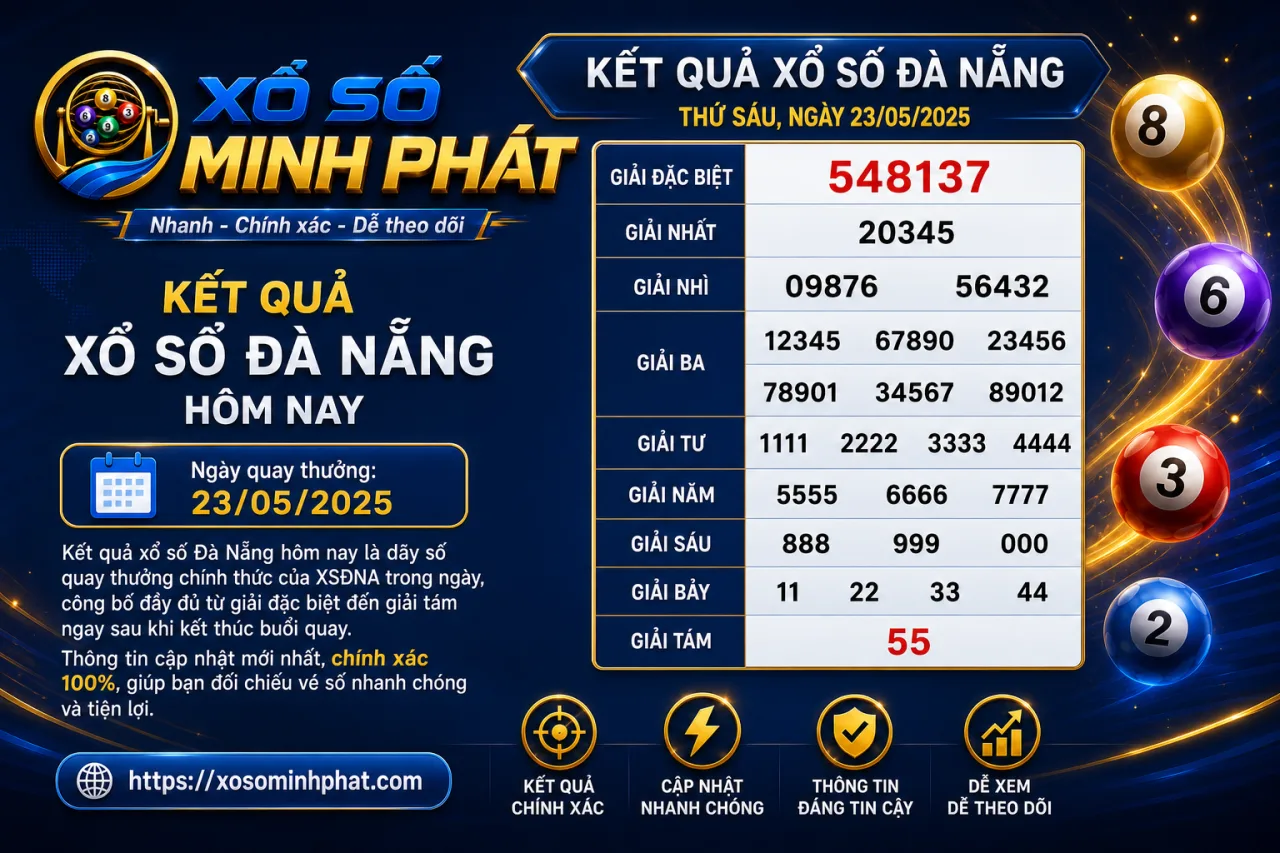 Kết quả xổ số Đà Nẵng hôm nay