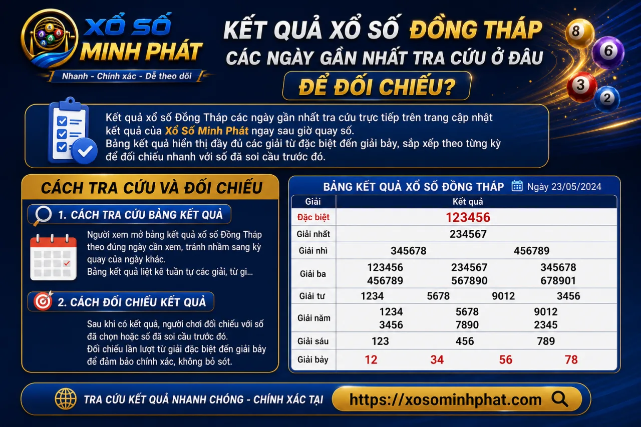 Kết quả xổ số Đồng Tháp các ngày gần nhất tra cứu ở đâu để đối chiếu