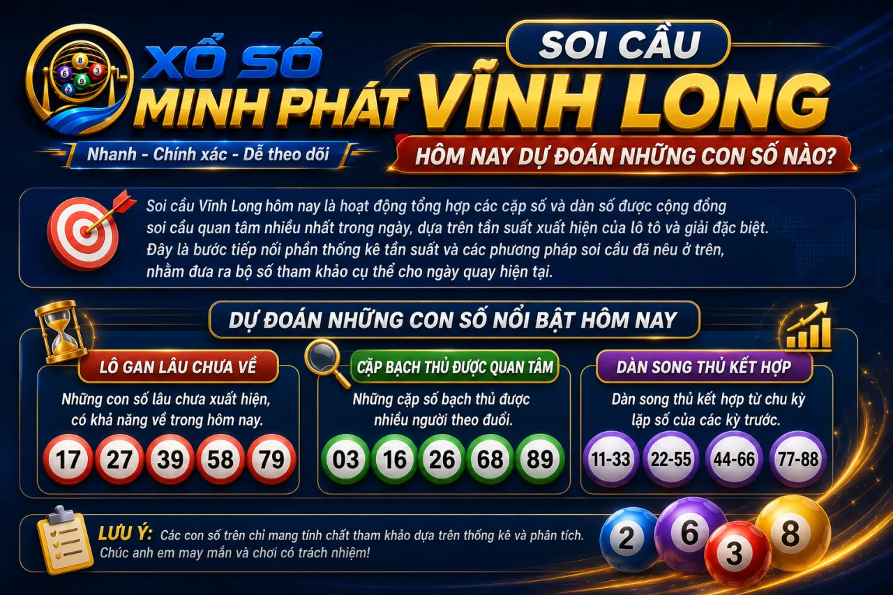 Soi cầu Vĩnh Long hôm nay dự đoán những con số nào