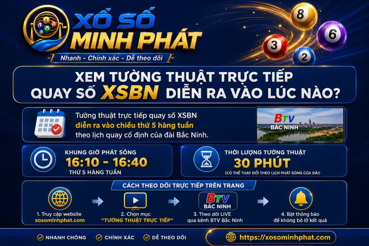 Xem tường thuật trực tiếp quay số XSBN diễn ra vào lúc nào